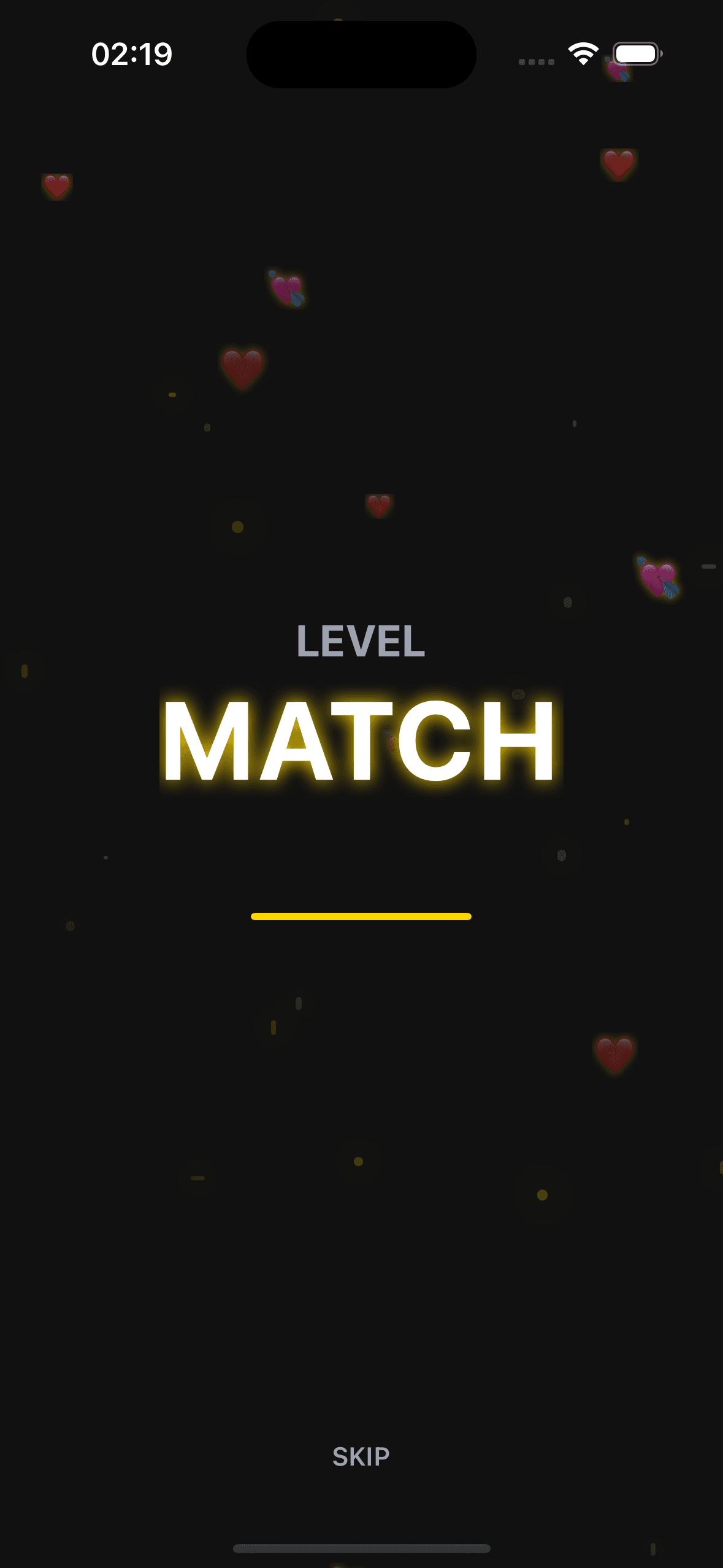 LevelMatch Main Screen